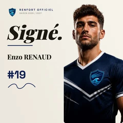 Visuel de recrue : Enzo Renaud a signé