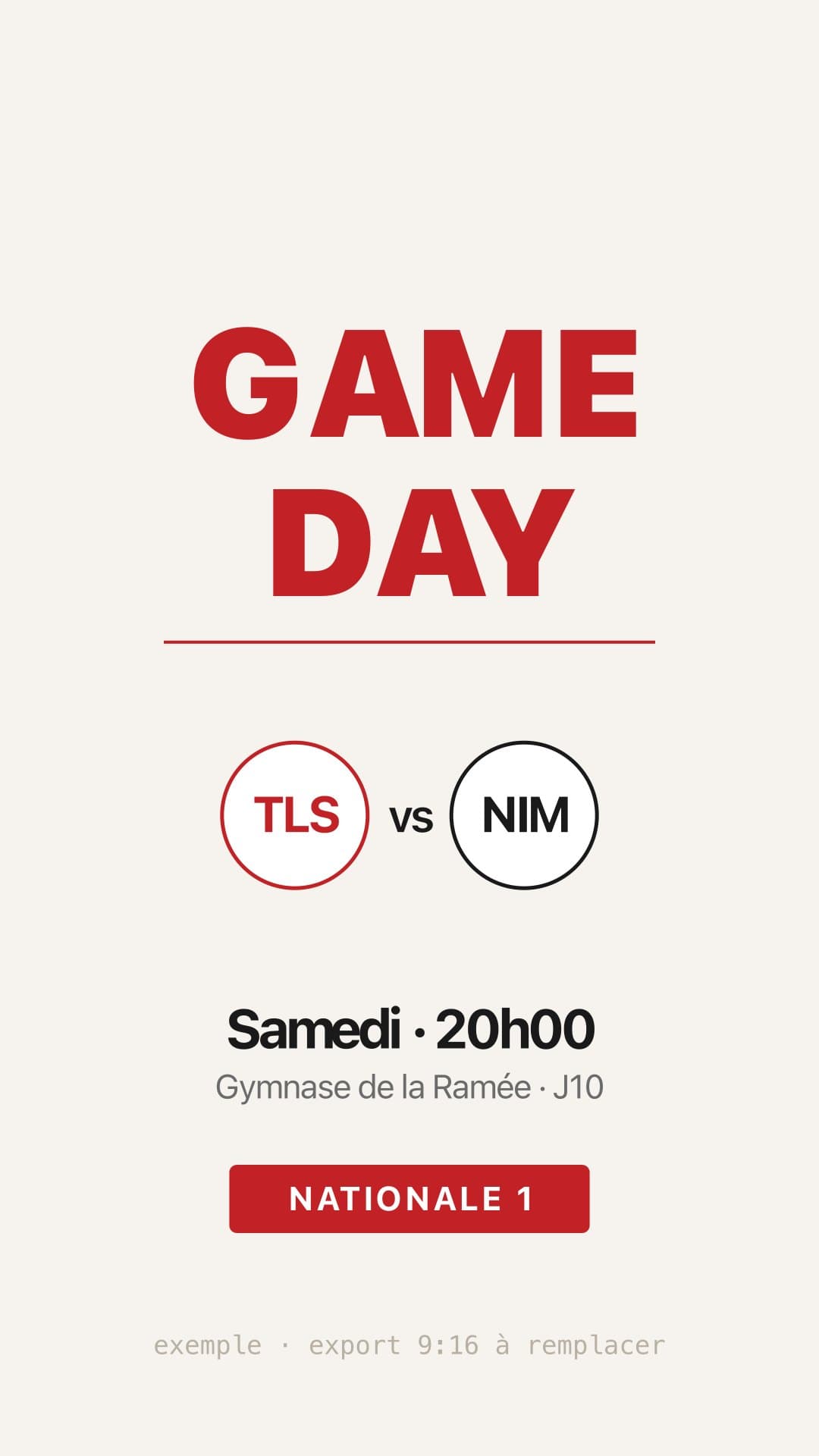 L'app Timline sur iPhone : préparation d'un jour de match