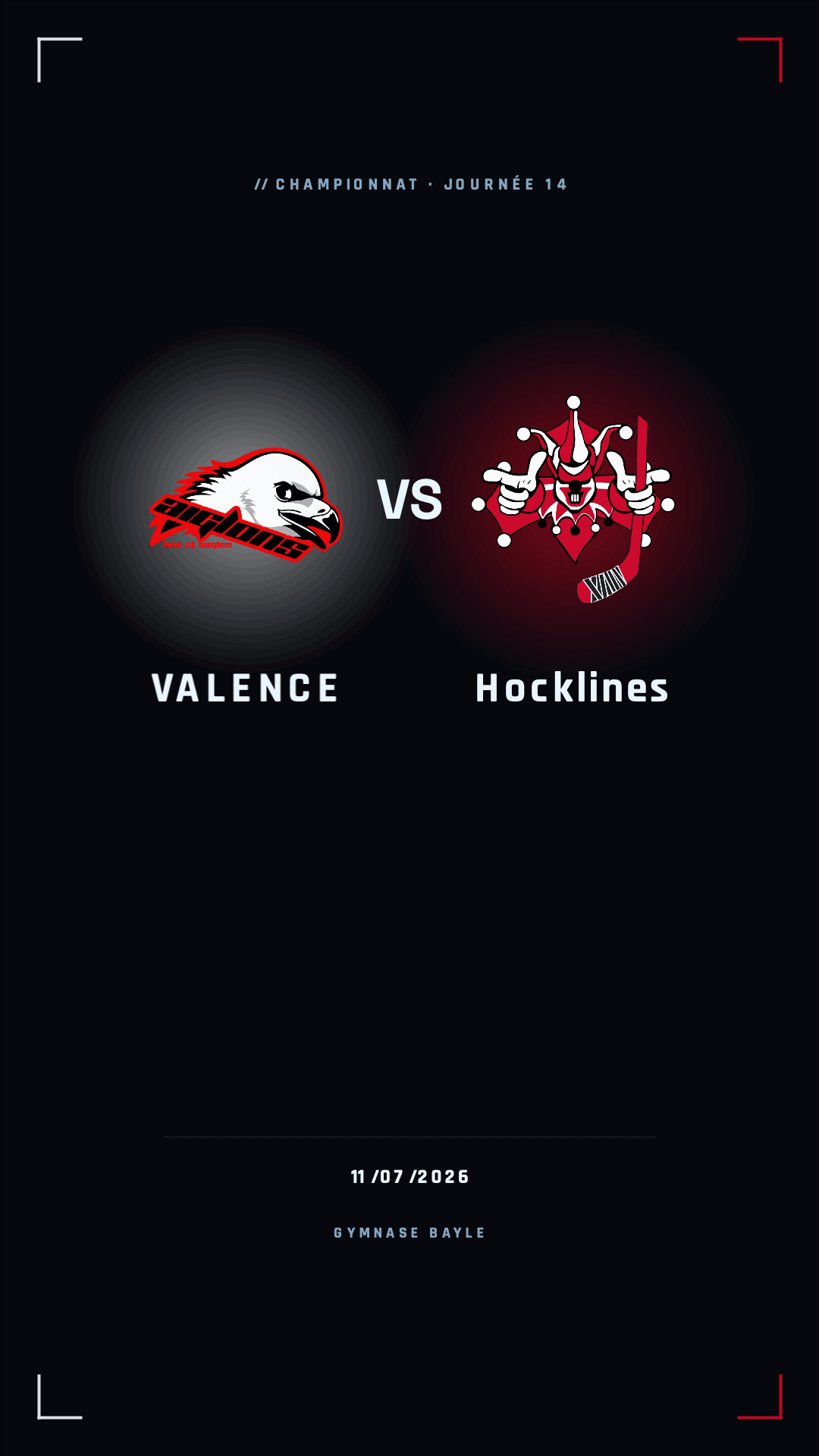 Export story 9:16 d'un visuel jour de match Timline affiché sur iPhone